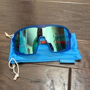 Blue Campeones Polarized Sport Mirror Sunglasses